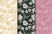Magnolia flowers seamless pattern, a Pattern Graphic by oxygen_8 (Thumbnail 6 of 6)