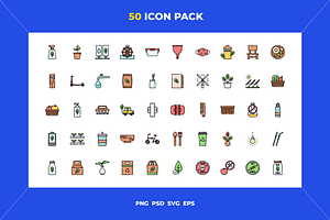 50 Eco friendly product icons, an Icon by Wencory