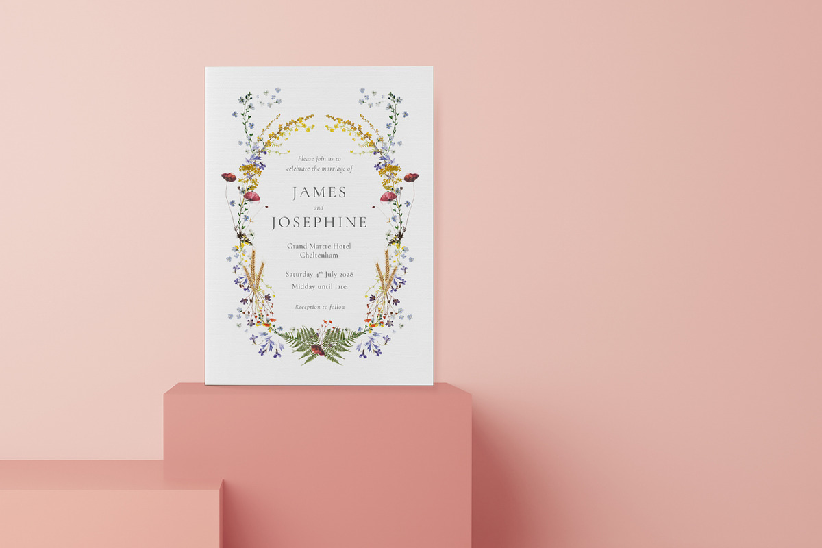 Vintage Floral Wedding Invite Bundle, an Invitation Template by Wedding Whippet (Photo 6 of 10)