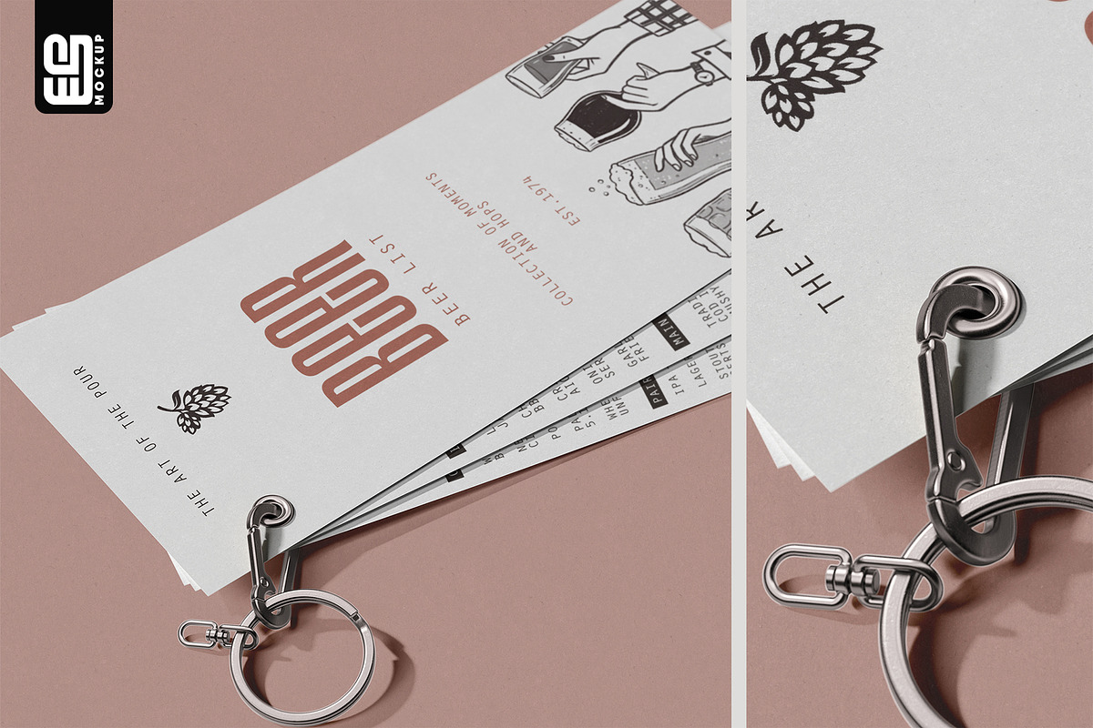 Ring-Bound Menu Cards Mockup, an Advertising Mockup by SD Mockup (Photo 2 of 4)