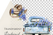 Watercolor bluebonnet clipart, a Decorative Illustration by Invite to Clipart (Thumbnail 5 of 5)
