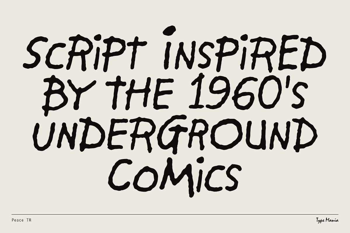 Peace TM – Automatic Script, a Handwritten Font by Type Mania (Photo 2 of 14)