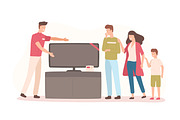 Family buy TV, a Person Illustration by Good Studio (Thumbnail 1 of 3)