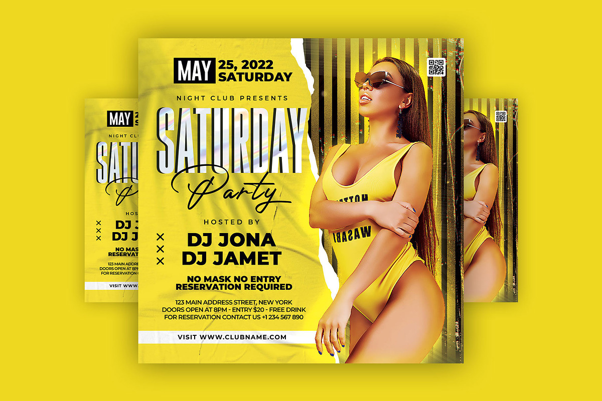 Hot summer flyer. Dance fever!, a Flyer Template by CocoDesign (Photo 1 of 2)