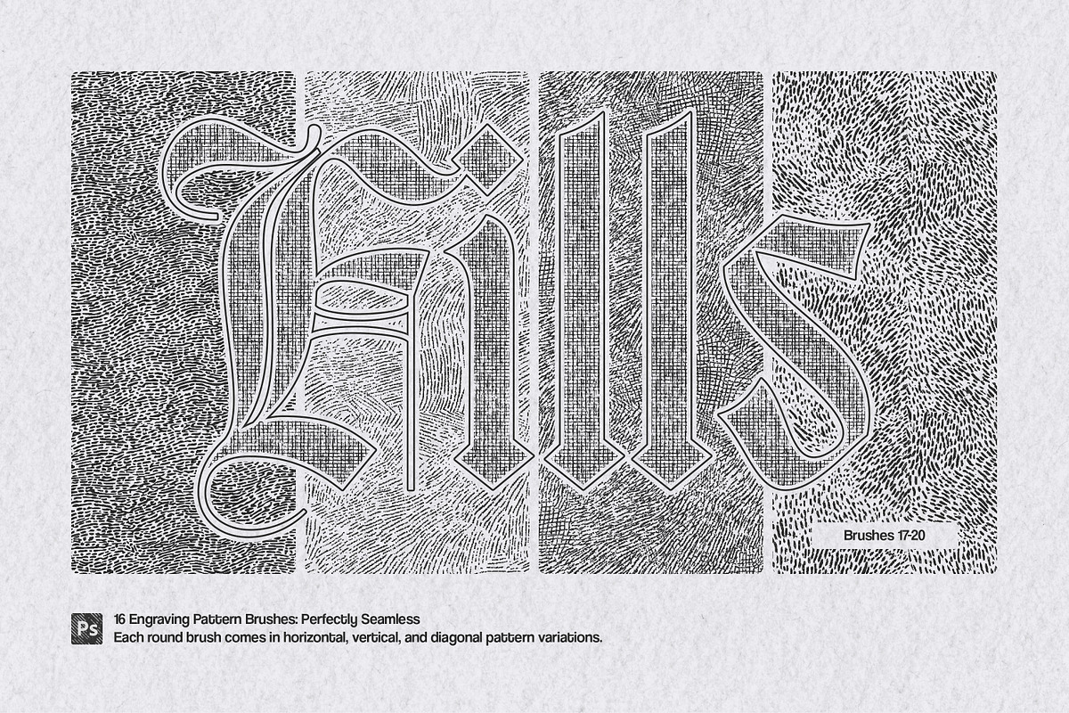 Timeless Engraving Photoshop Brushes, a Brush Add-On by brushapes.com (Photo 10 of 13)