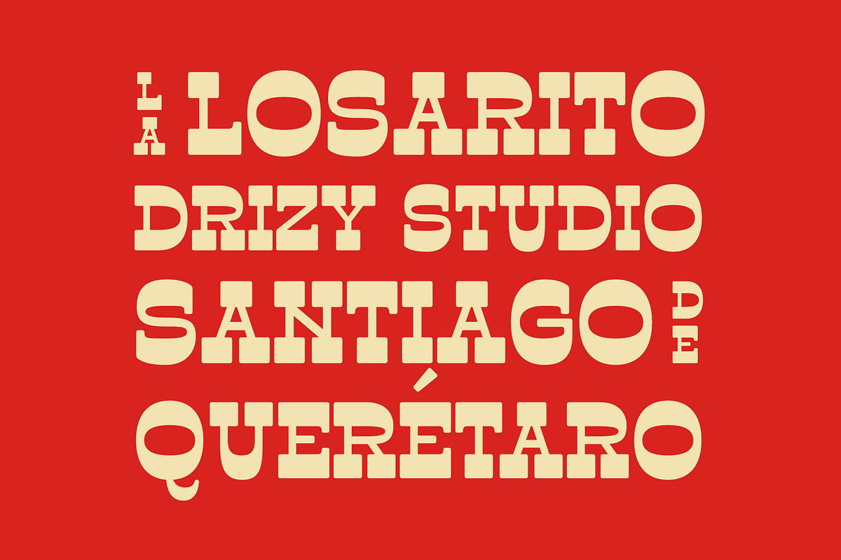 La Losarito – Reverse Contrast Weste, a Slab Serif Font by Drizy (Photo 2 of 10)