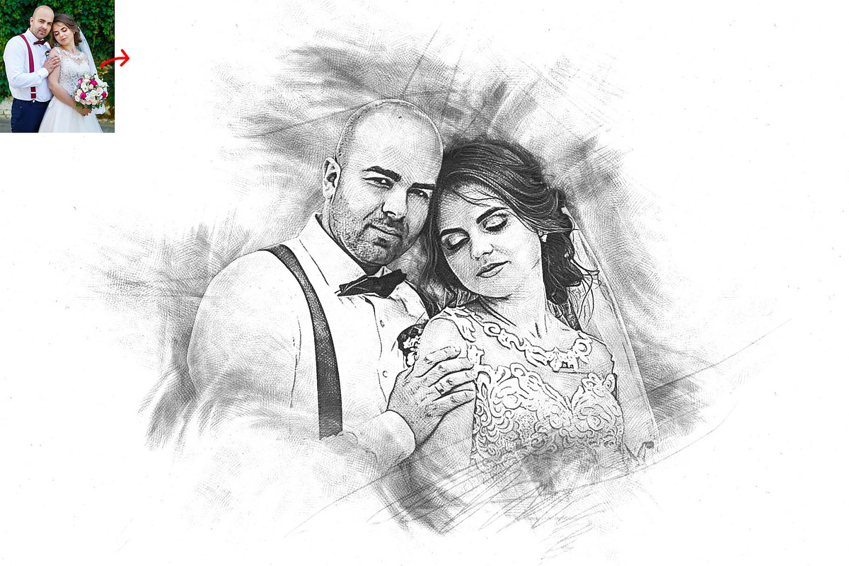 Sketch Drawing Photoshop Action, an Action Add-On by MRI STUDIO (Photo 6 of 12)