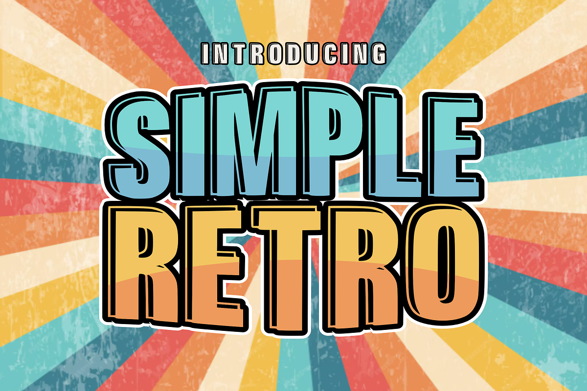 Simple Retro - Display Font, a Font by KiddoGlyphs Studio (Photo 1 of 5)