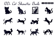 Cats Silhouette Pack, an Illustration by Creative_View (Thumbnail 2 of 4)