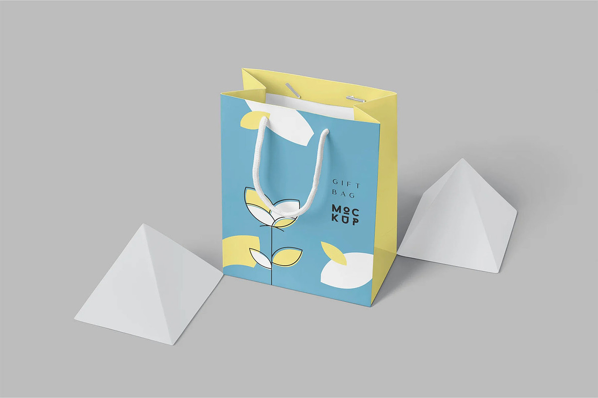 Paper Gift Bag Mockups, a Packaging Mockup by megostudi0 (Photo 3 of 6)