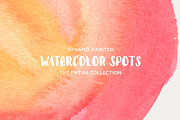 40 Hand-Painted Watercolor Spots, an Illustration by Hello Brio (Thumbnail 1 of 8)