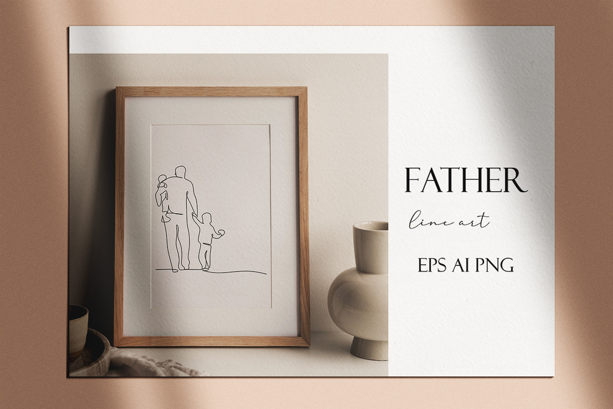 FATHER line art, a Person Illustration by velychko.ua (Photo 3 of 7)