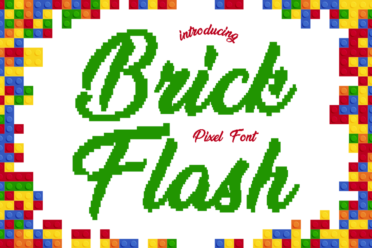Brick Flash Pixel Font, a Font by PutraCetol Studio (Photo 1 of 5)