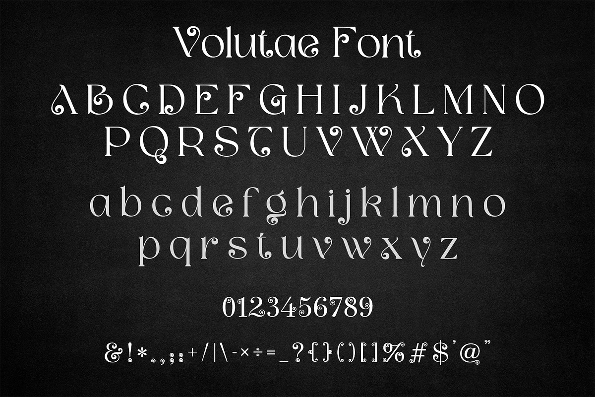 Volutae Luxury Spiral Display Font, a Serif Font by OWPictures (Photo 10 of 10)