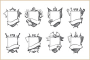 Heraldic element collection, a Decorative Illustration by MaximGertsen (Thumbnail 4 of 6)