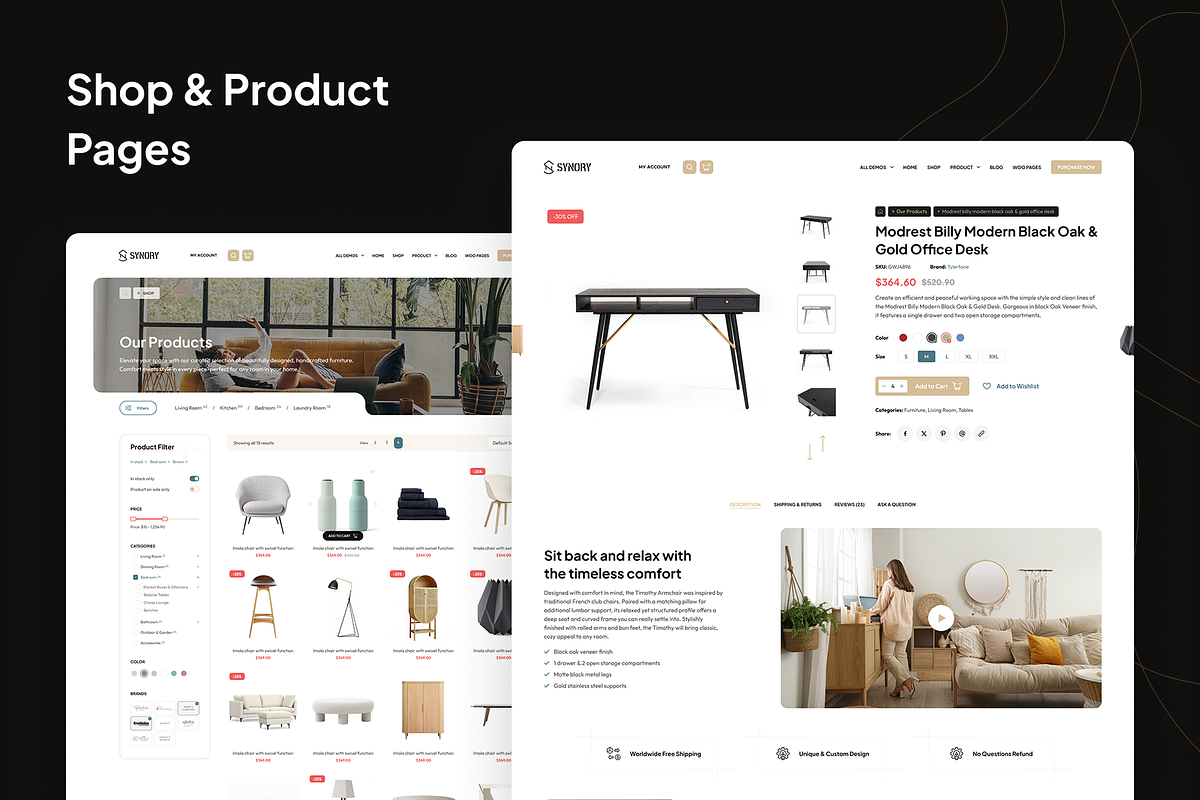 Furniture & Interior WordPress Theme, a WordPress Template by Siksmart (Photo 2 of 3)