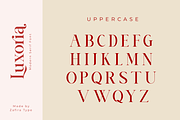 Luxoria, a Serif Font by Zafiratype (Thumbnail 10 of 13)