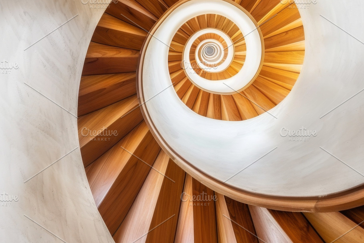 69 Spiral wooden staircases, an Architecture Photo by Handmadefont (Photo 30 of 73)