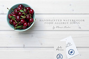 Watercolor Food Allergy Icon Set, a Food Illustration by Momo Studio (Thumbnail 7 of 7)