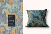 Floral horse seamless watercolor set, a Pattern Graphic by PatternsBlooming (Thumbnail 2 of 6)