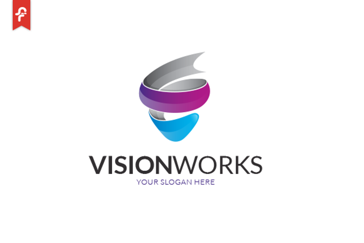 Vision Works Logo, a Branding & Logo Template by ft.studio
