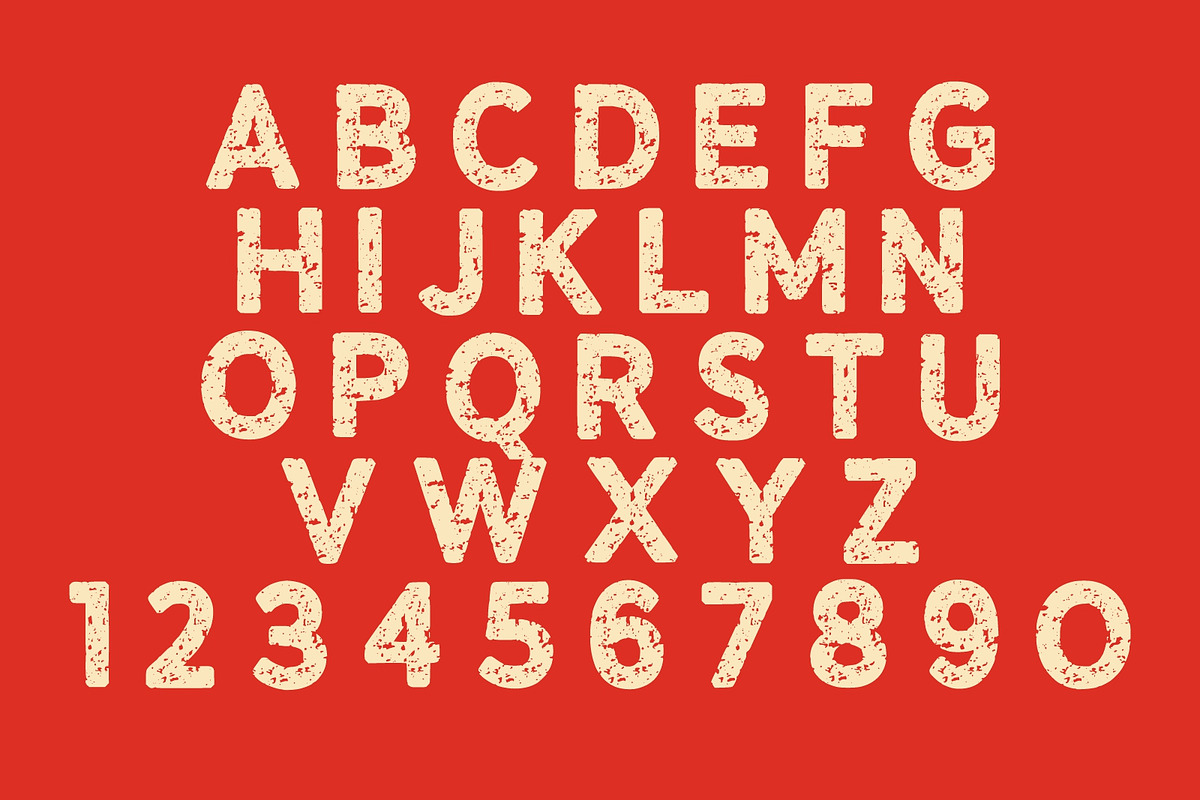 Stacked Retro – Grunge Display Font, a Blackletter Font by Fourteen Letter (Photo 5 of 6)