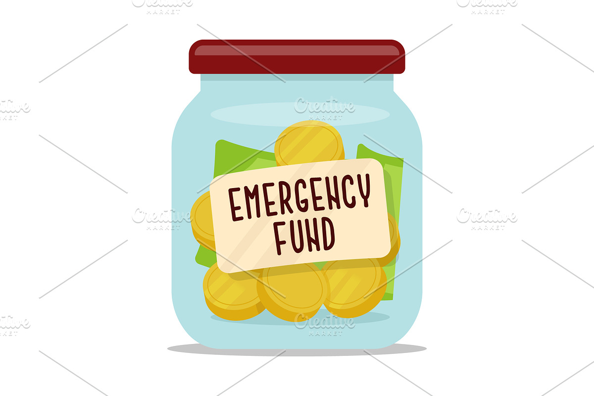 Emerency Fund Jar, a Finance Illustration by Vector Kitchen by Zoljo