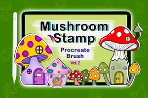 Mushroom House Modern Fairy Brushes