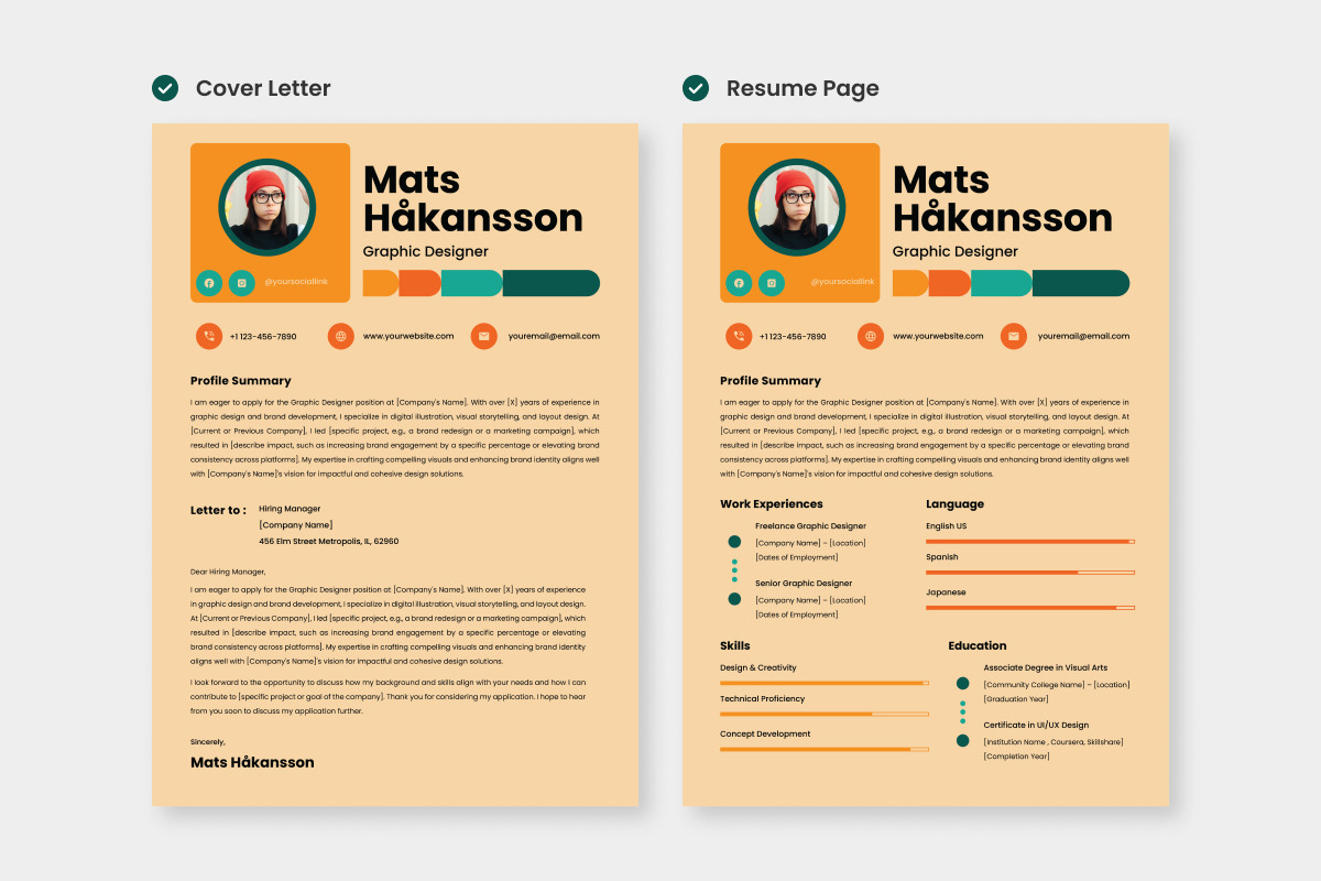 CV Resume Graphic Designer V2, a Resume Template by productype1 (Photo 2 of 3)