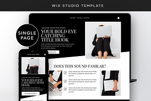 Minimal Wix Sales Page Template, a Wix Template by Template Twist Shop