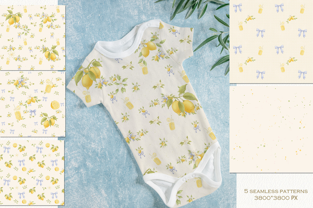 Lemon Garden Collection, a Seasonal Illustration by AlenaVlasko stock Market (Photo 4 of 10)