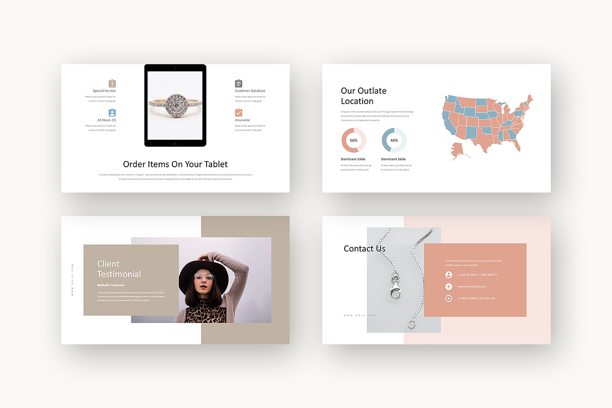 Orju : Jewelry Brand Google Slides, a Presentation Template by Punkl Camp (Photo 8 of 16)