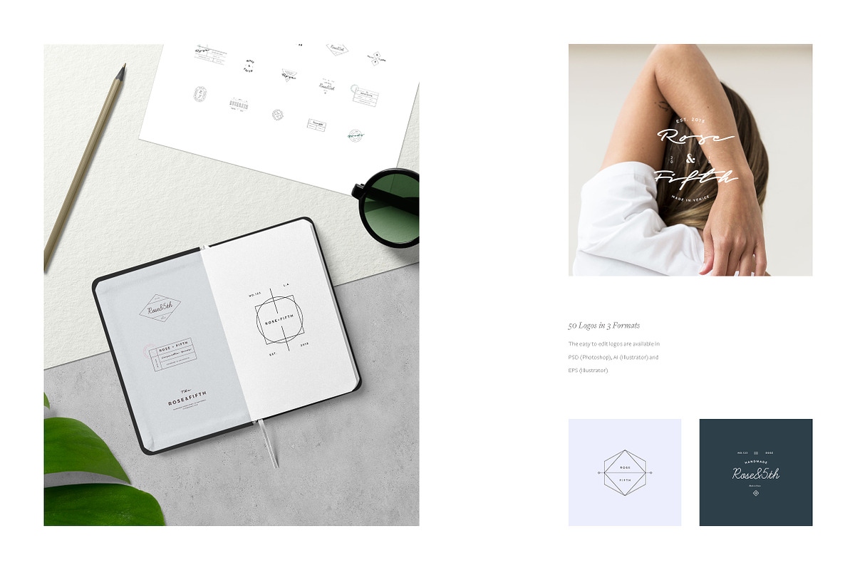 50 Logos — Brand Kit, a Branding & Logo Template by Studio Standard (Photo 4 of 10)