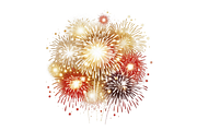 New year Fireworks Clipart, a Seasonal Illustration by Creative design (Thumbnail 5 of 7)