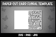 6 Floral Happy Birthday cards, a Graphic by Reddish Design (Thumbnail 3 of 7)