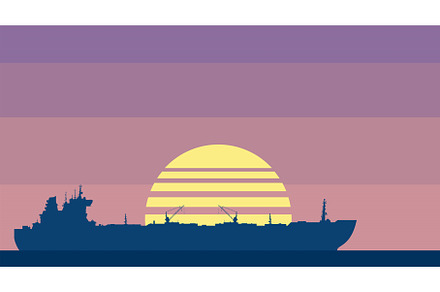 Huge crude oil tanker in the sea