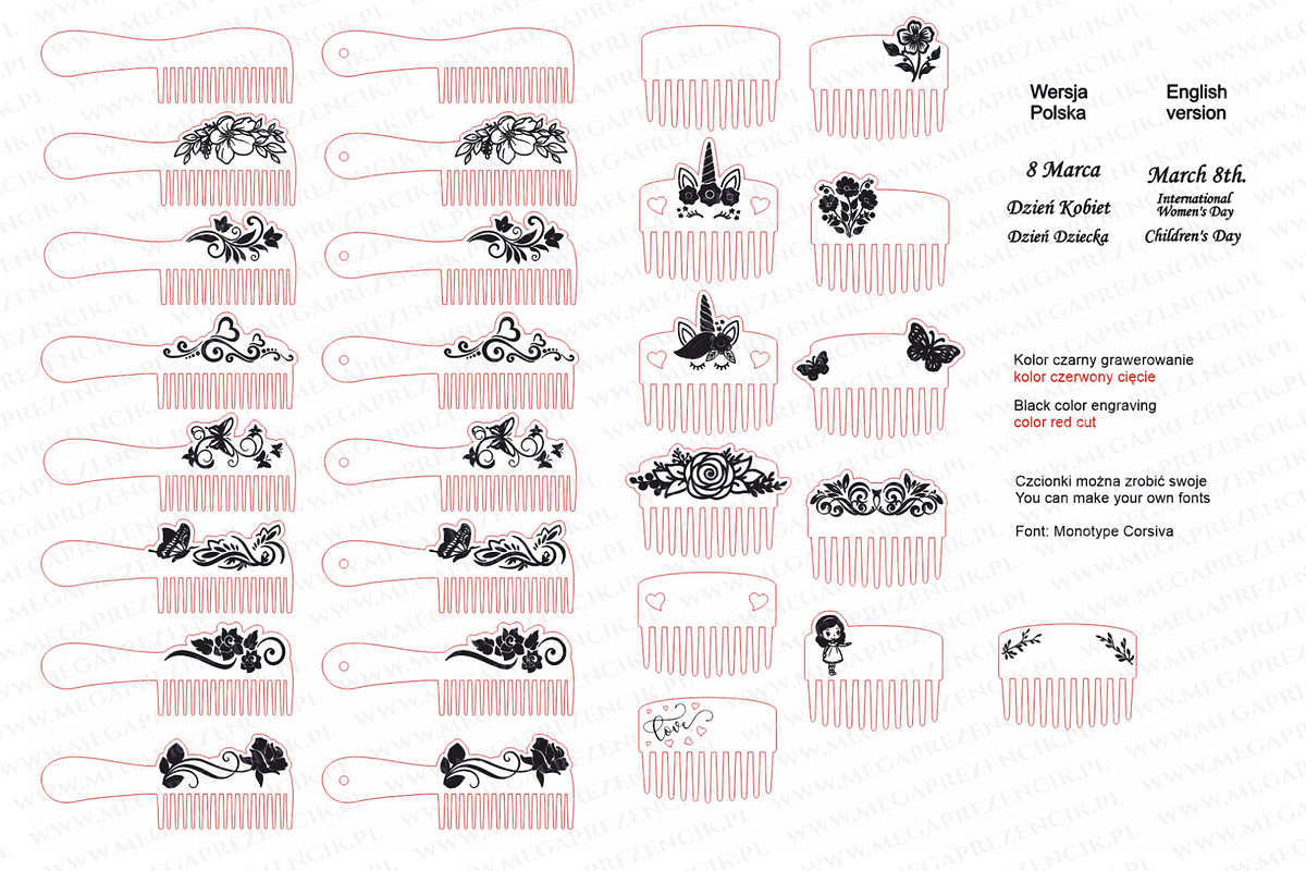 Set of combs for girls with the name, a Pattern Graphic by MegaPrezencik (Photo 5 of 6)