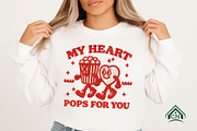 Knitted Popcorn & Heart Png, an Illustration by Craft Nest (Thumbnail 2 of 7)
