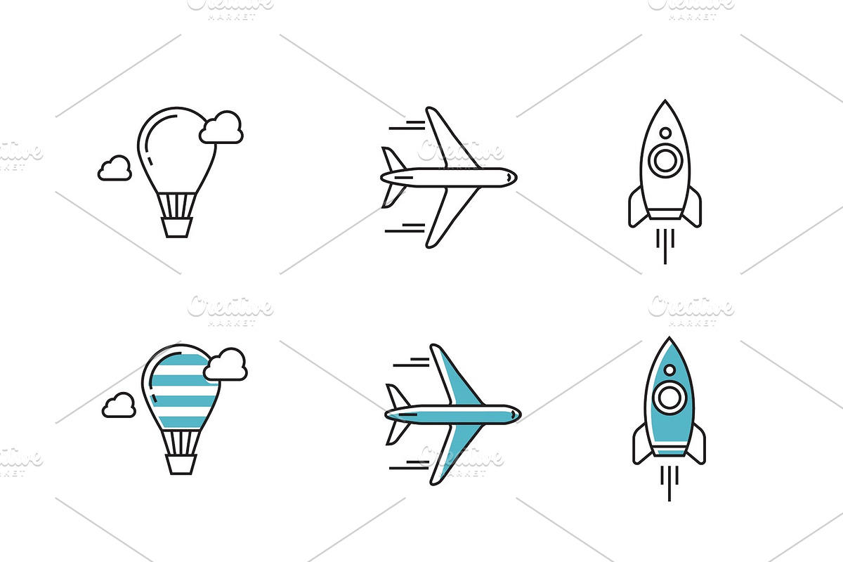 vector outline icons, a Work Illustration by vectorprro