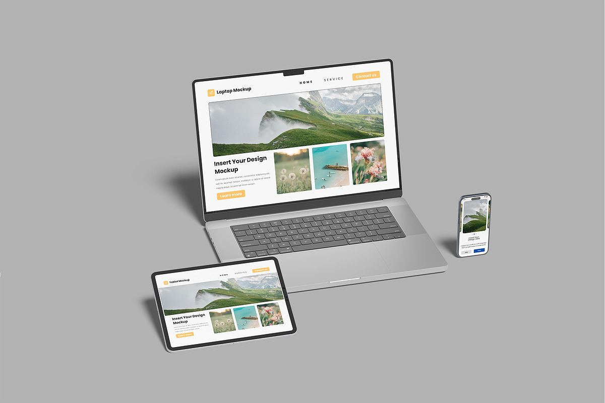 Realistic Multi Device Mockup, a Device Mockup by rizalamora (Photo 7 of 11)