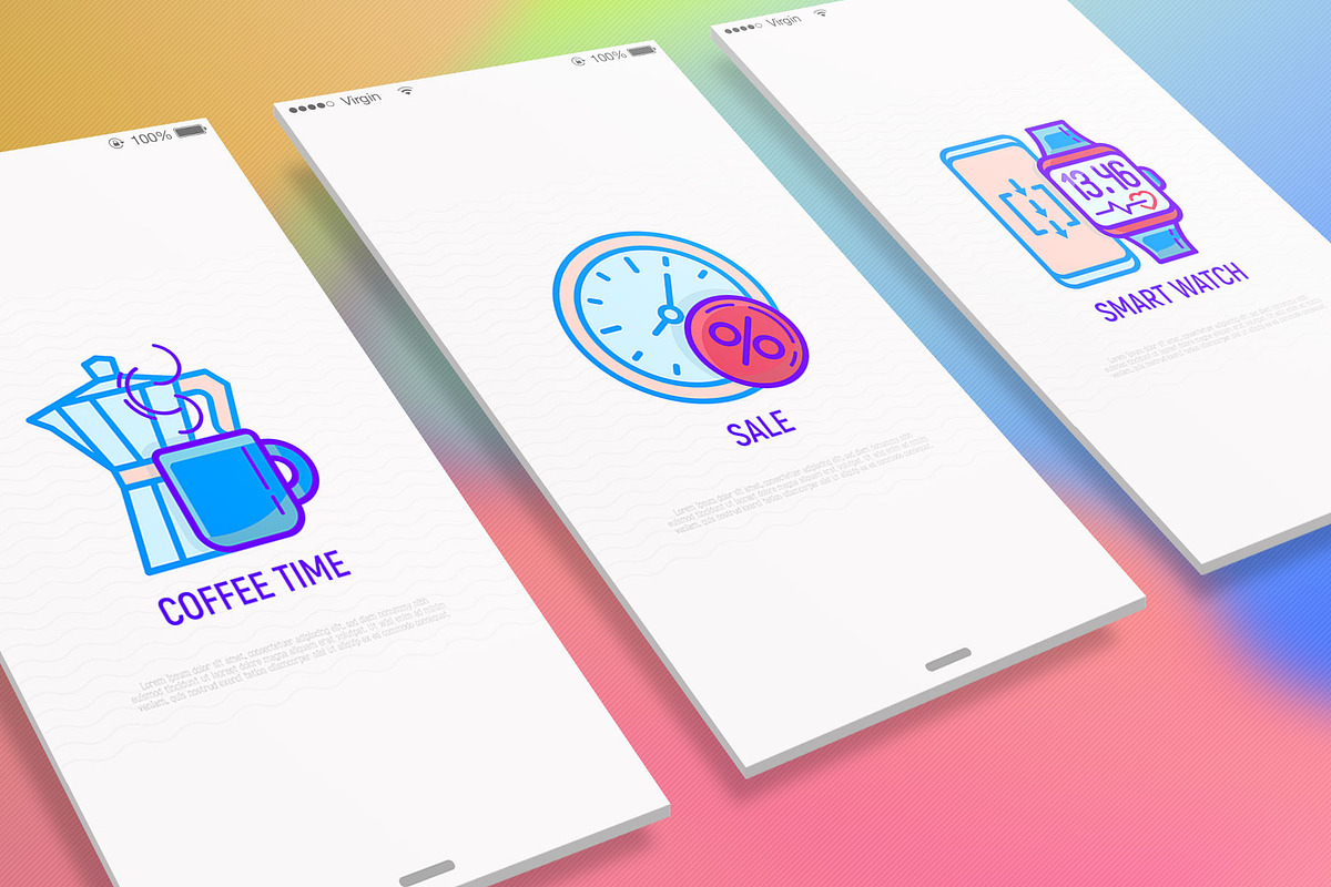 Time | 16 Thin Line Icons Set, an Outline Icon by Alex Blogoodf (Photo 2 of 11)