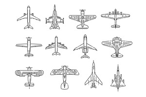 Modern Types of Planes, a Transportation Illustration by Tettygreen
