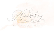 Asoigeboy Calligraphy, a Script Font by Fontcastle (Thumbnail 1 of 10)