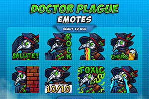 Plague Doctor Twitch Emotes