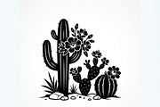 60 Desert Cactus Floral Silhouette, a Seasonal Illustration by Amazin_art (Thumbnail 33 of 35)