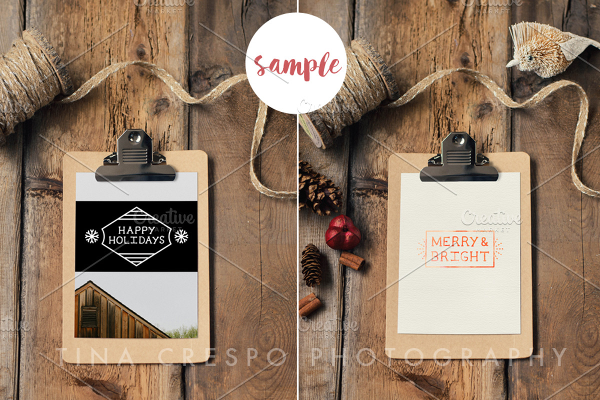 Rustic Clipboard Mockup x2, a Mockup by Tina Crespo (Photo 3 of 3)