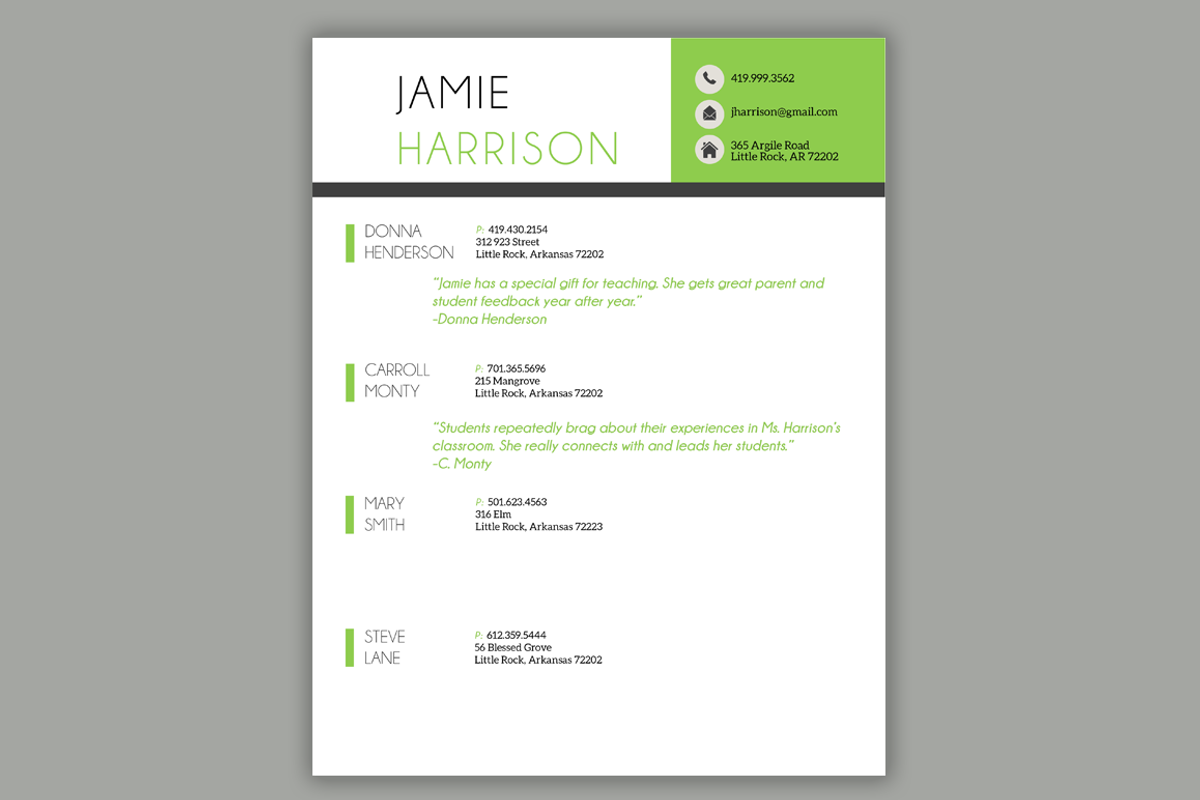 3 Piece Resume Set | Word & Indesign, a Resume Template by Scribbled Napkin Design (Photo 4 of 4)