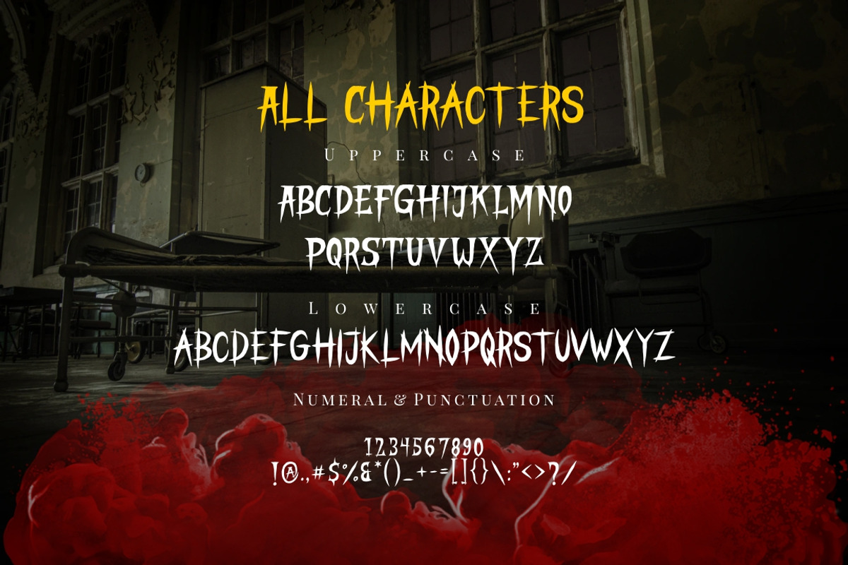 STRANGER CREATURE - HORROR FONT preview 8
