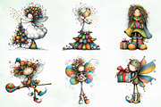 Whimsical Christmas Fairy Clipart, an Illustration by Creative Art (Thumbnail 3 of 12)