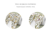 Forest Watercolor Clipart Pattern, a Texture Illustration by PawGraphic (Thumbnail 5 of 11)